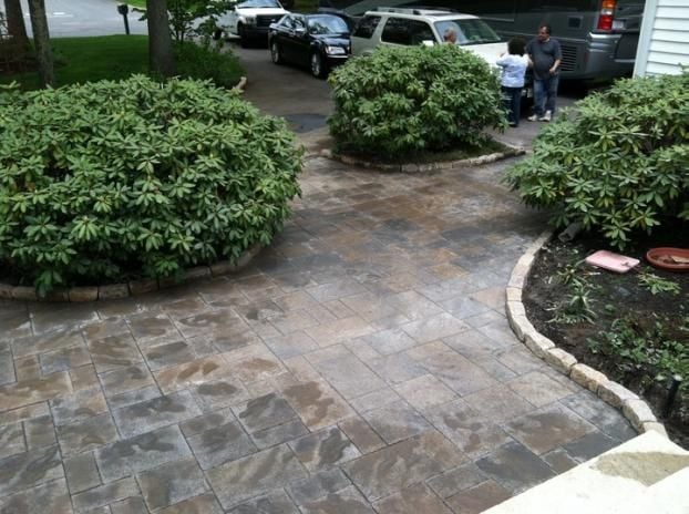 A recent patio job in the  area